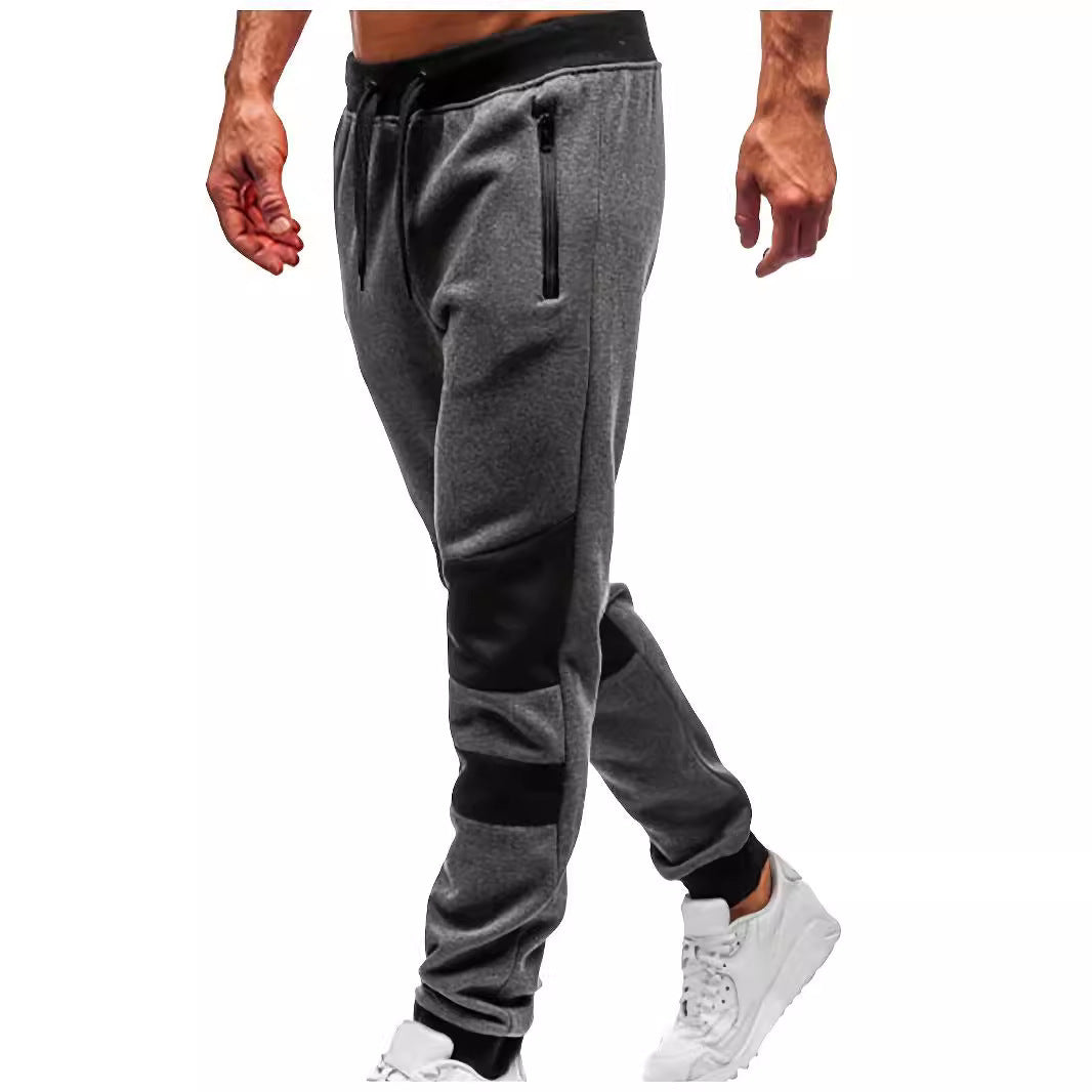 Men's Sporty Jogging Pants with Practical Zippered Pockets Lisslune