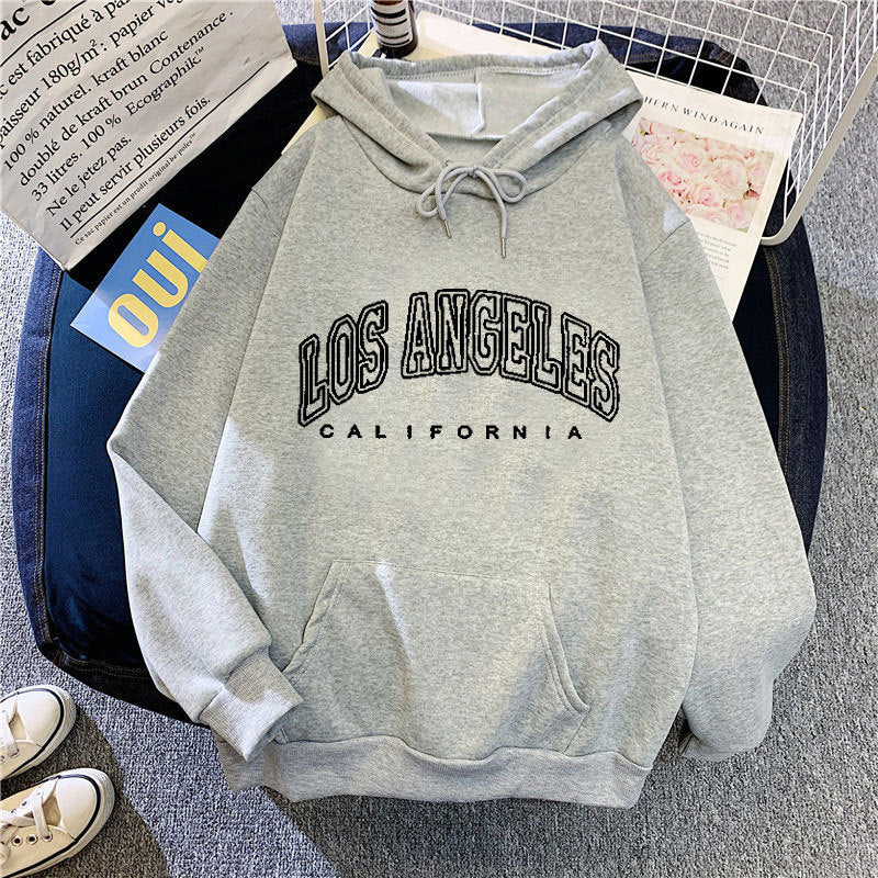 Women's hoodie with large Los Angeles lettering Lisslune