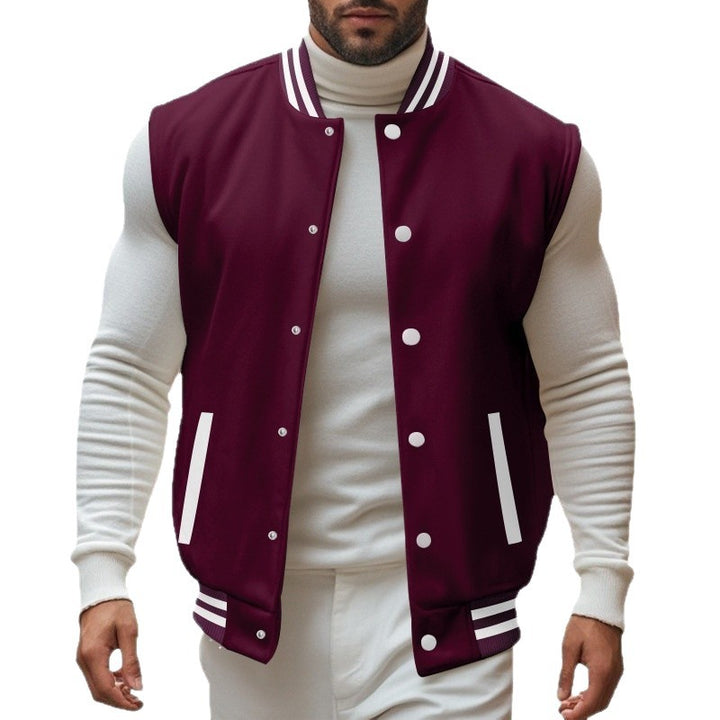 Men's casual vest in sports style with snap button closure and side insert pockets Lisslune