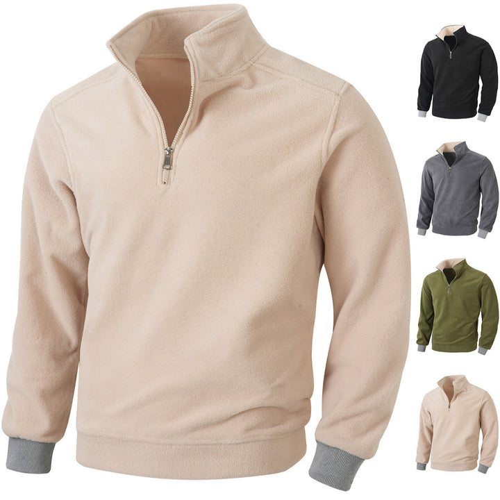 Men's fleece jacket with half-length zipper Lisslune