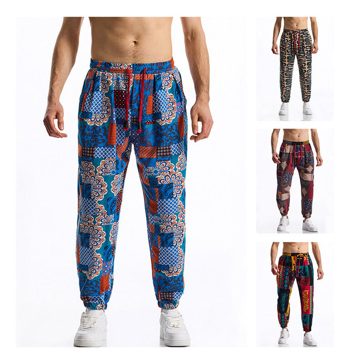 Men's joggers with modern patchwork design Lisslune
