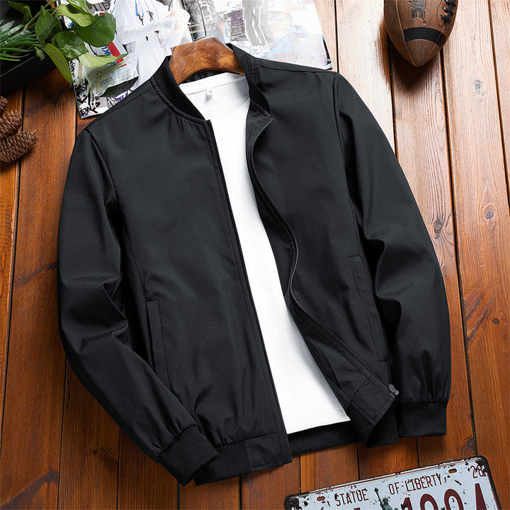 Men's Sporty Bomber Jacket with Practical Side Pockets Lisslune