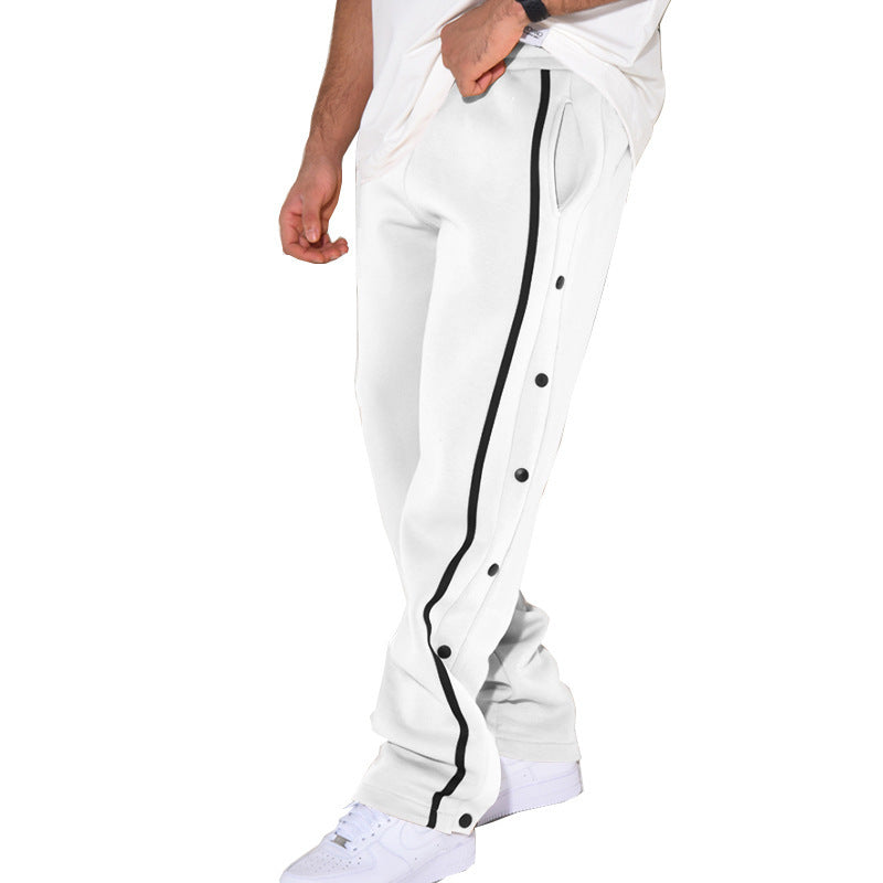Men's Sporty Jogging Pants with Practical Snap Buttons Lisslune