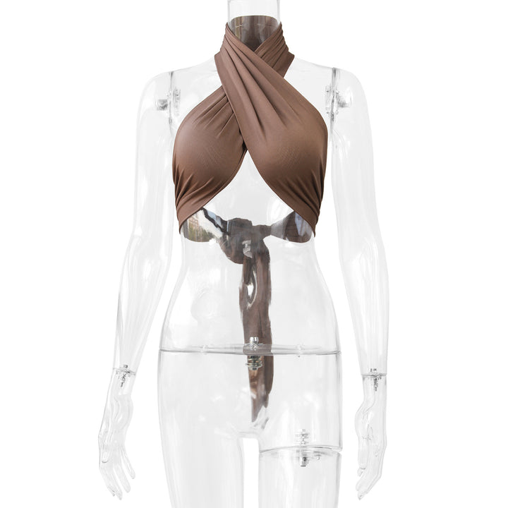 Damen Figurumspielendes Wickeloberteil mit raffiniertem Halterdesign Lisslune