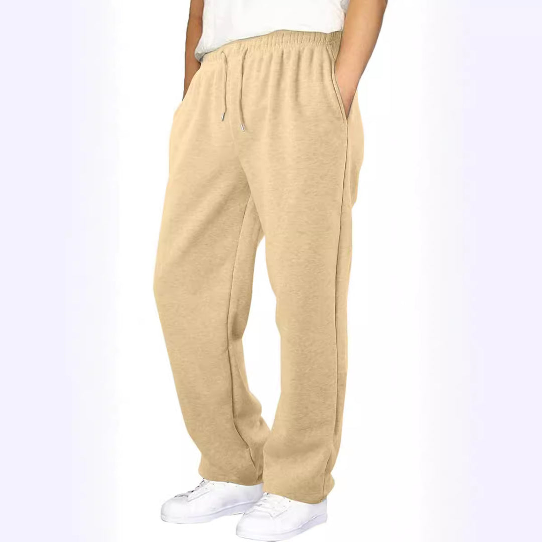 Men's casual leisure pants with elastic waistband and practical pockets Lisslune