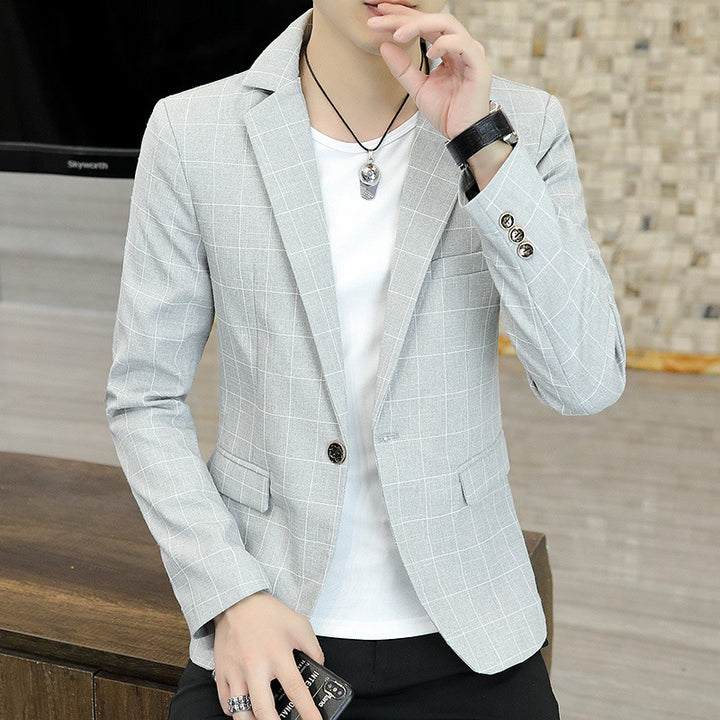 Men's fashionable check blazer Lisslune