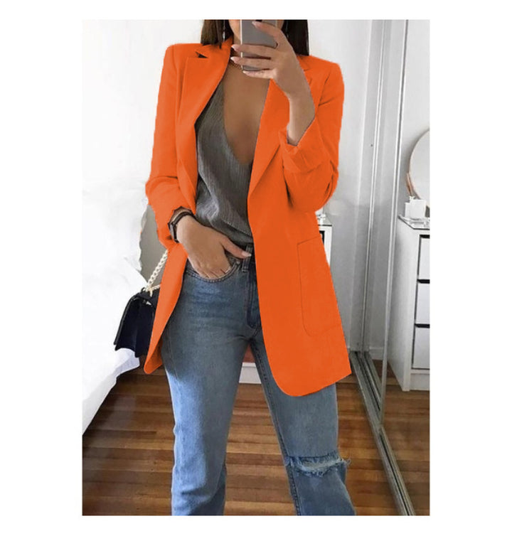 Damen eleganter Blazer mit tailliertem Schnitt und praktischen Taschen Lisslune
