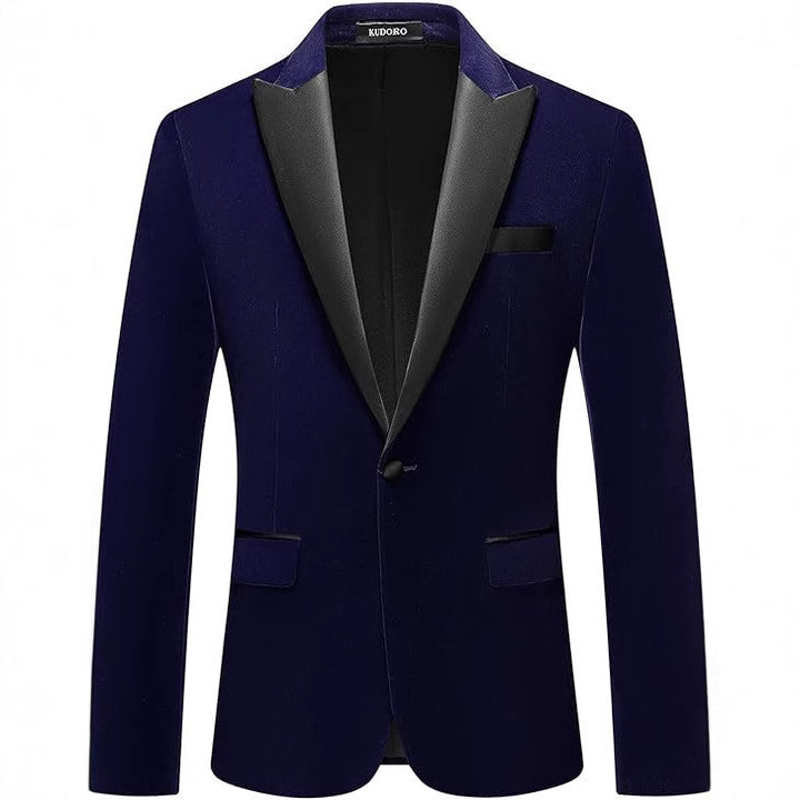 Men's elegant tuxedo blazer with satin lapels and fine texture Lisslune