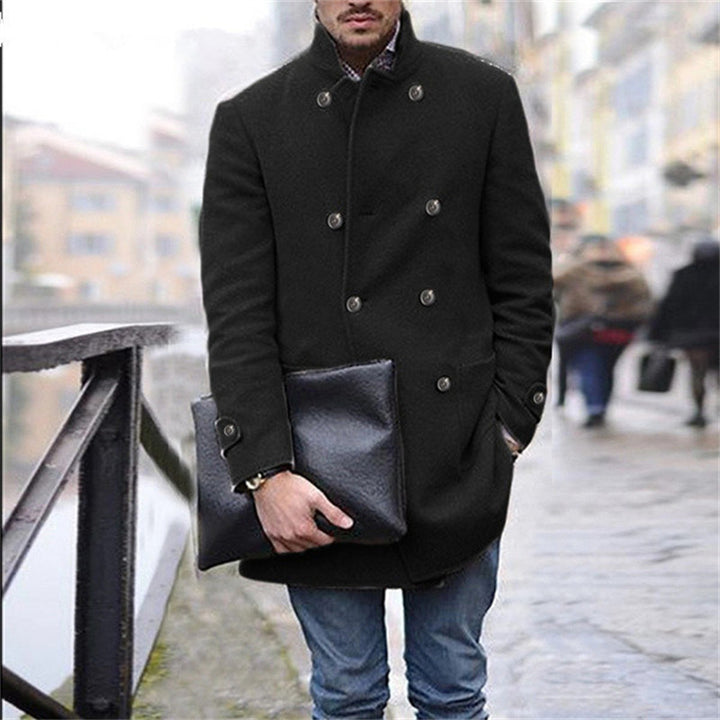 Men's elegant winter coat with double button placket and warming inner lining Lisslune