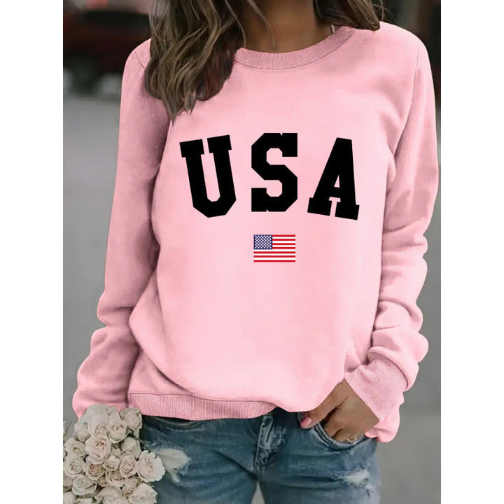 Women's sweatshirt with modern USA statement and cozy fit Lisslune