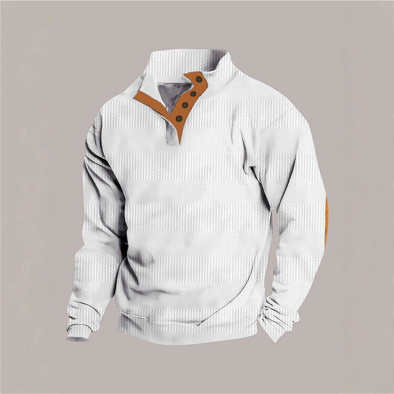 Men's stylish sweater with textured collar Lisslune