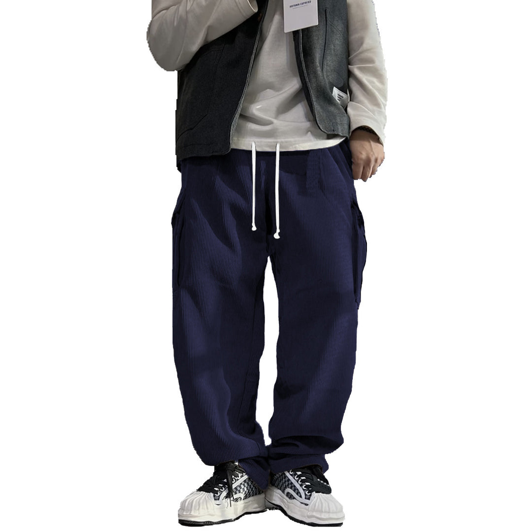 Men's casual cargo pants with soft cord material Lisslune