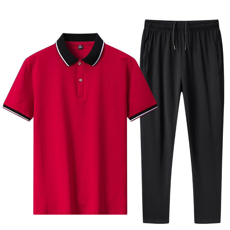 Men's relaxed polo and jogging suit set Lisslune