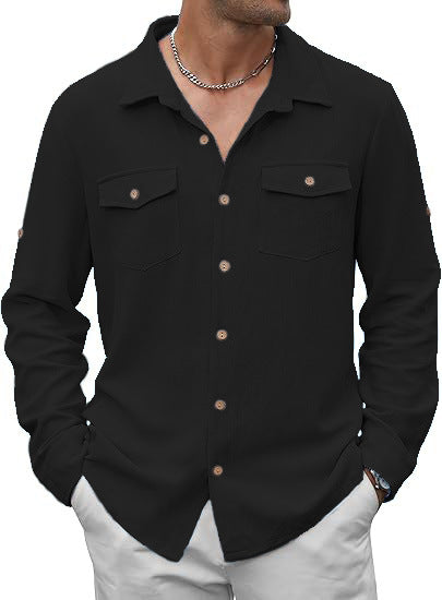Men's classic casual shirt with two chest pockets Lisslune