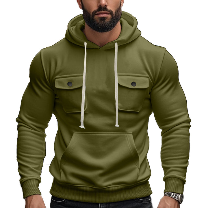 Men's hoodie with practical chest pockets Lisslune