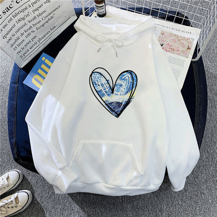 Women’s hoodie with artistic heart design Lisslune