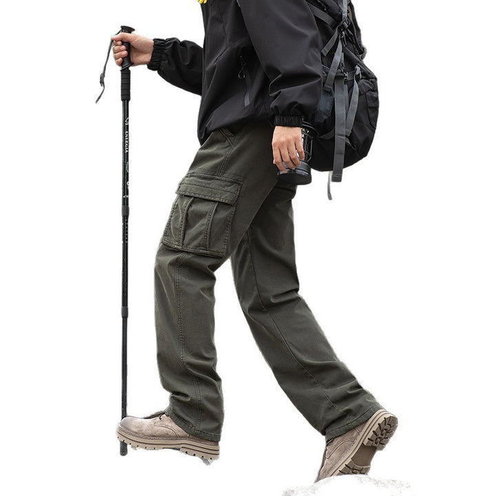 Men's Robust Outdoor Cargo Pants with Adjustable Waistband and Multifunctional Pockets Lisslune
