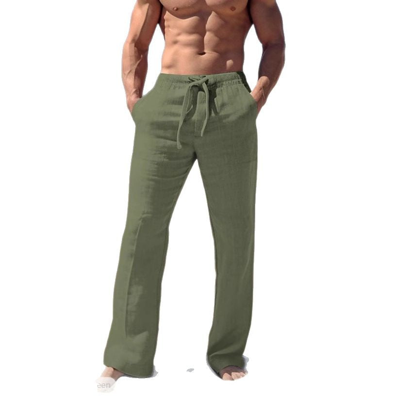 Men's Lightweight Beach Pants made of breathable linen fabric Lisslune