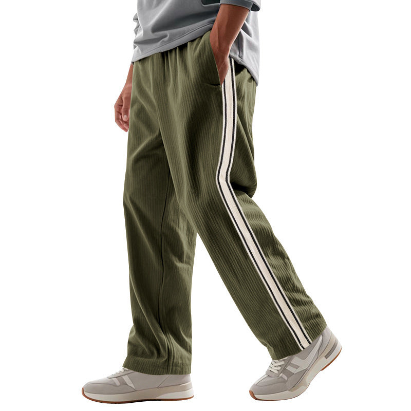 Men's Sporty Plank Pants with Stripe Design Lisslune