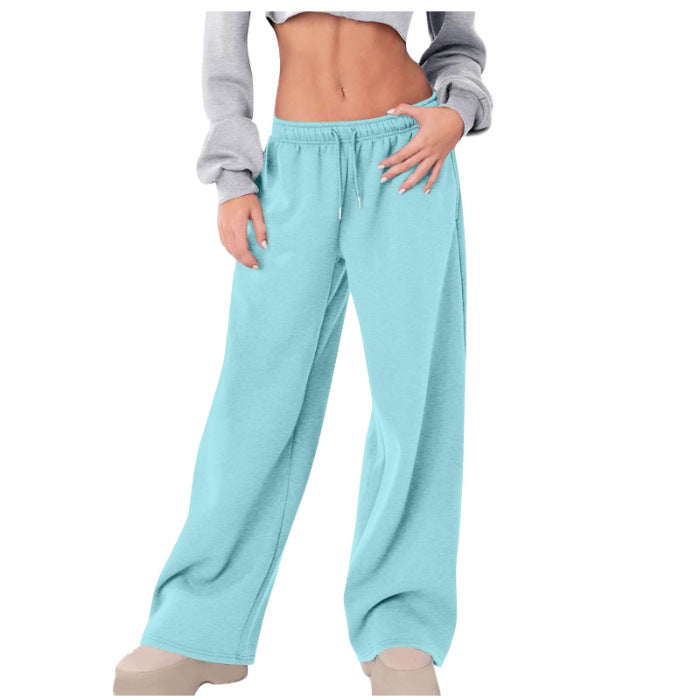 Women's loose casual pants with elastic waistband and side pockets Lisslune