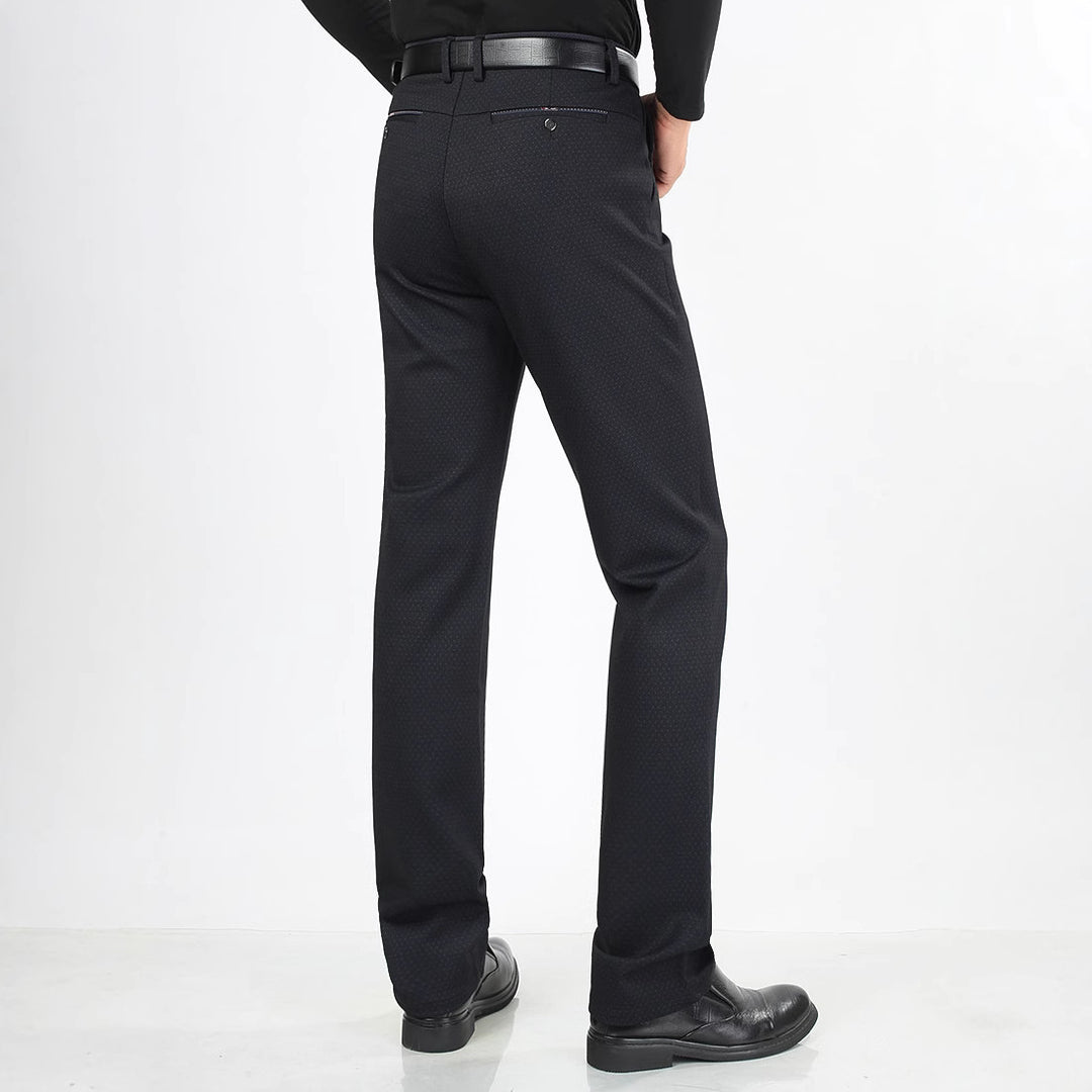 Men's modern suit trousers in slim fit cut with fine pattern Lisslune
