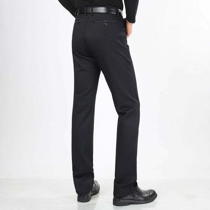 Men's modern suit trousers in slim fit cut with fine pattern Lisslune