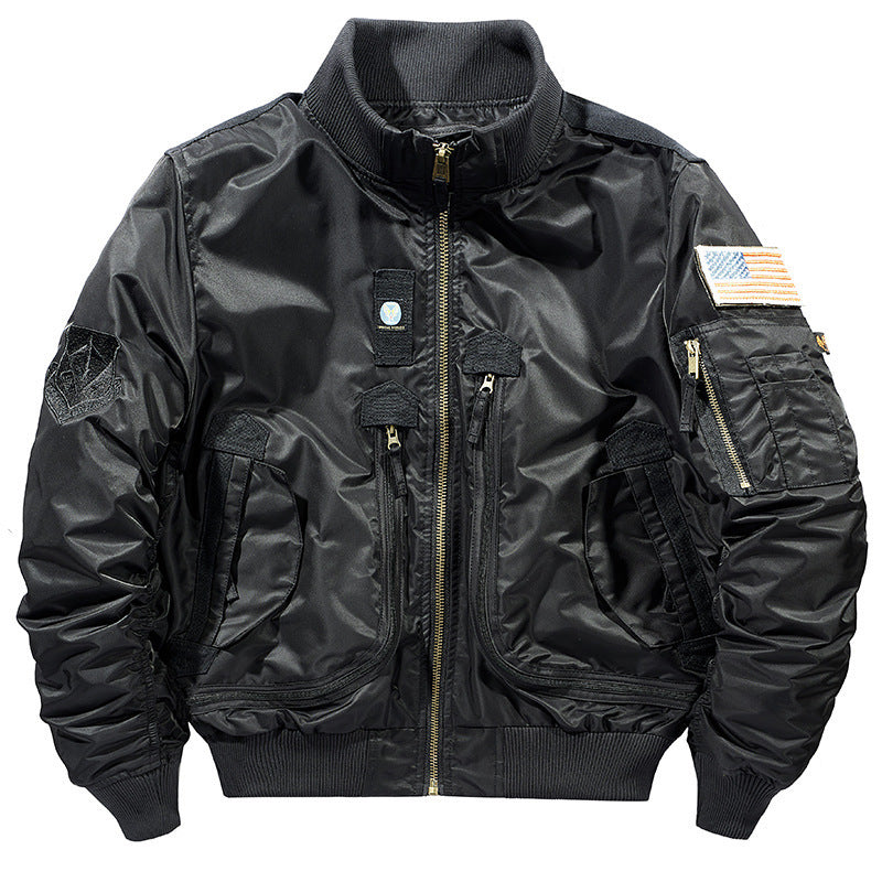 Men's classic bomber jacket with multiple practical pockets Lisslune