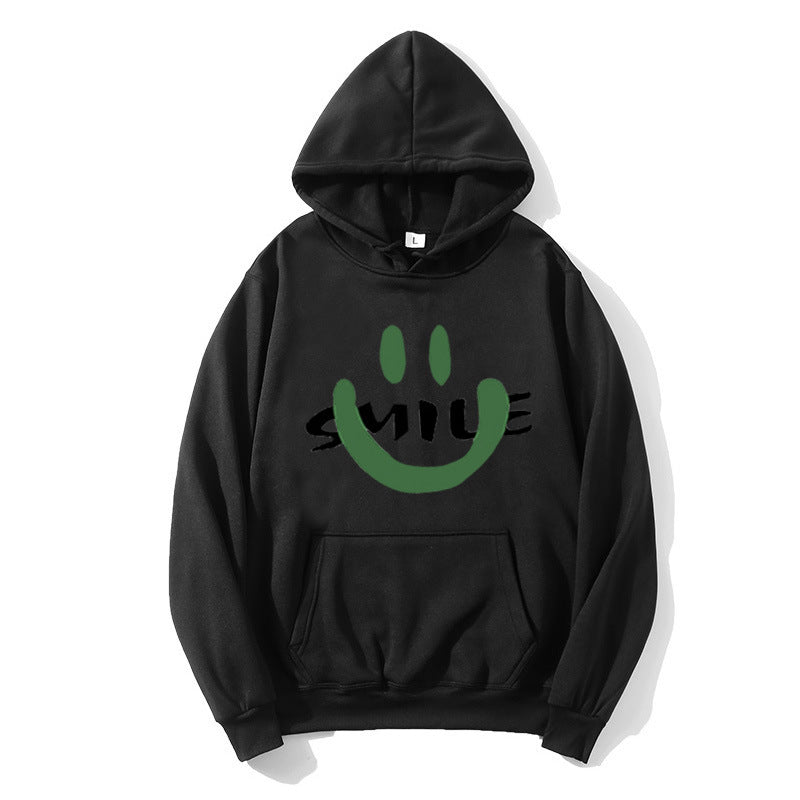 Women's Hoodie with Casual Smile Motif Lisslune