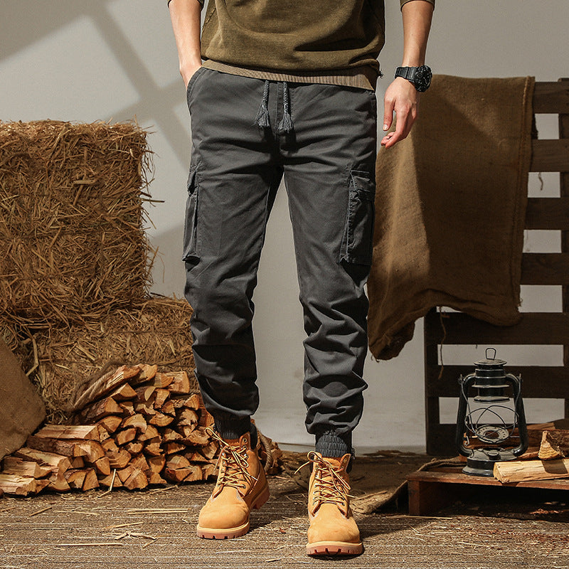 Men's cargo pants with multiple practical pockets and elastic cuffs Lisslune