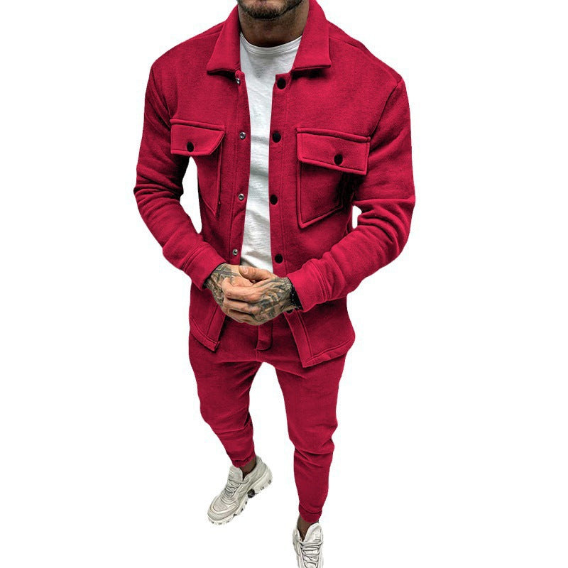 Men's casual sweat jacket with functional pockets and modern collar Lisslune