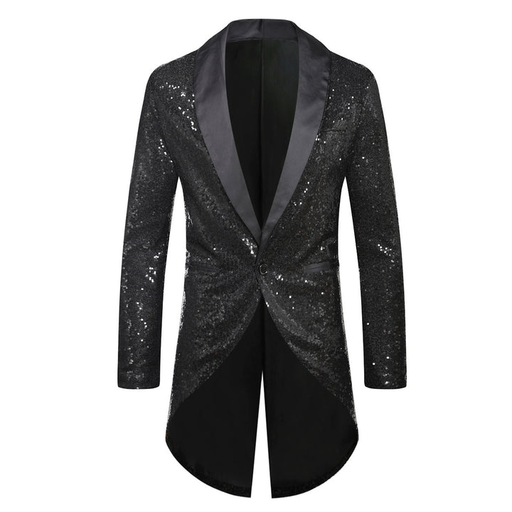 Men's Glittering Suit Blazer with Elegant Shawl Collar Lisslune