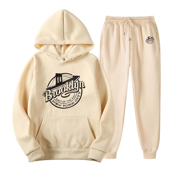 Women's leisure sweat suit with stylish Brooklyn print Lisslune