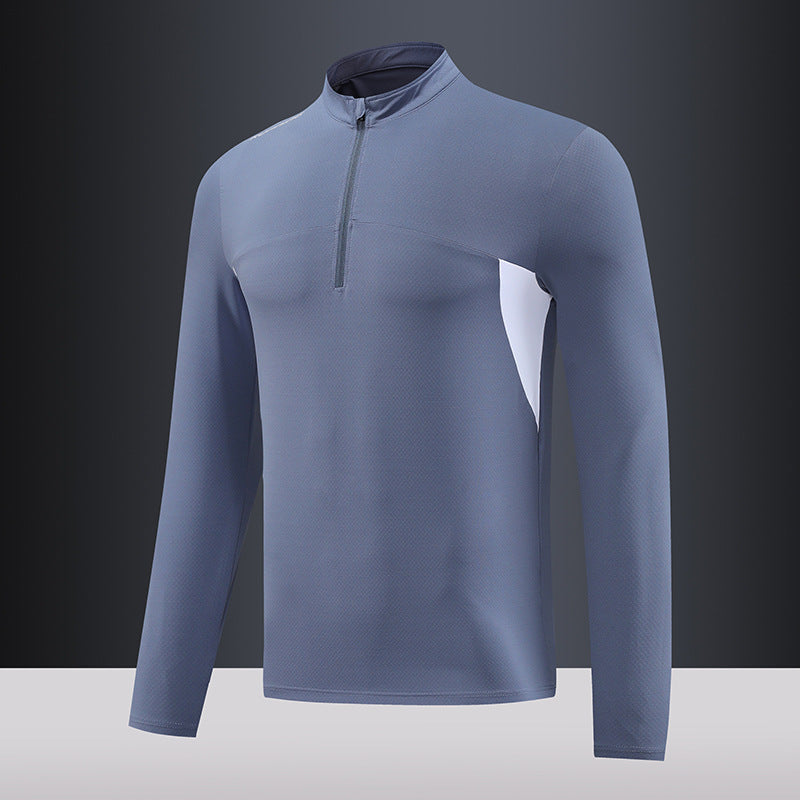 Men's functional thermal shirt with stand-up collar and zipper Lisslune