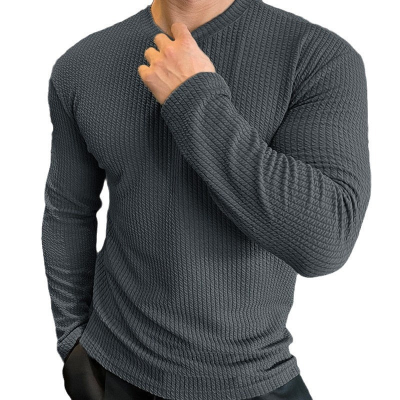 Men's long-sleeve shirt with textured design and modern cut Lisslune
