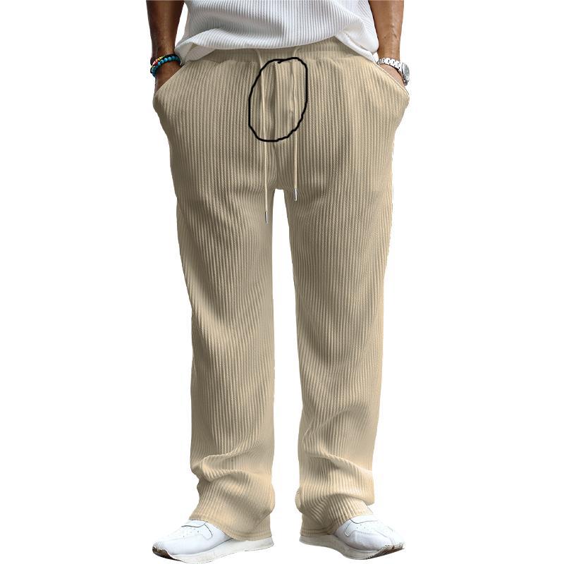 Men's leisure pants with textured design Lisslune