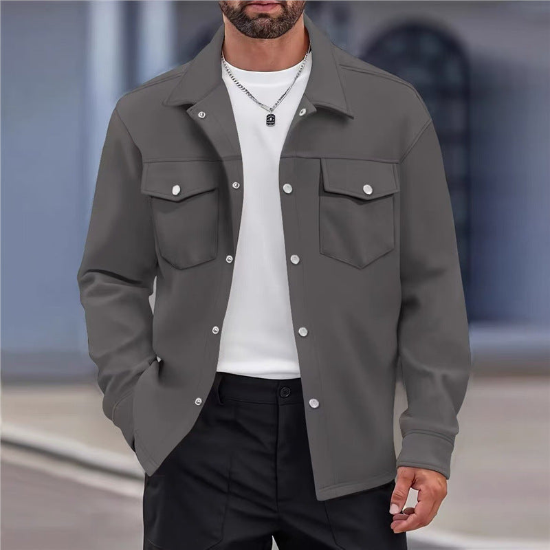 Men's versatile leisure jacket with modern pockets and button details Lisslune
