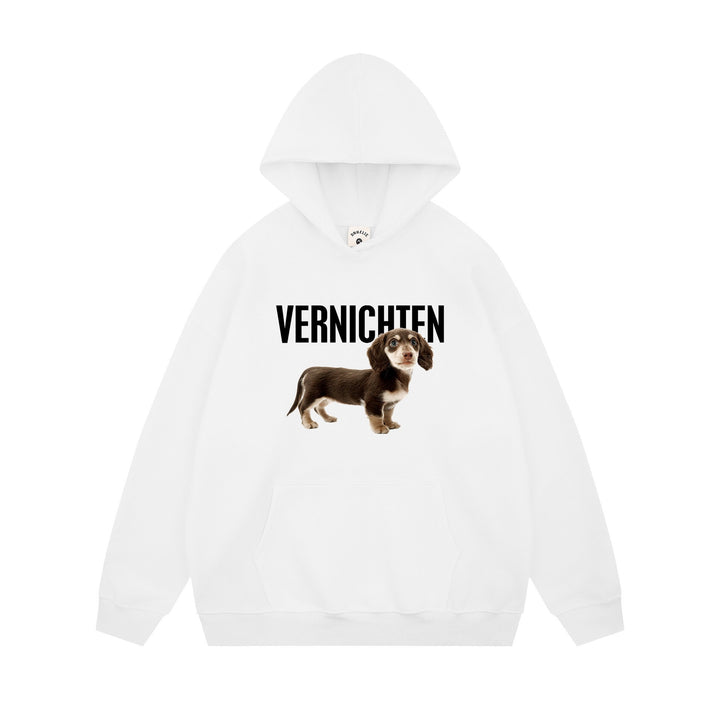 Women's hoodie with artistic dog motif and statement print Lisslune