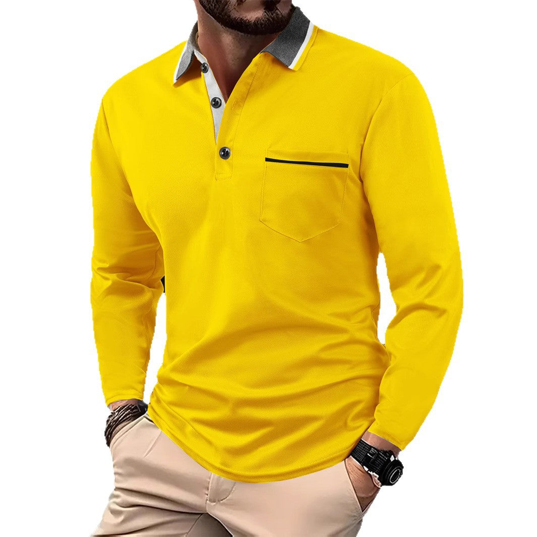 Men's polo shirt with modern color and collar contrast Lisslune