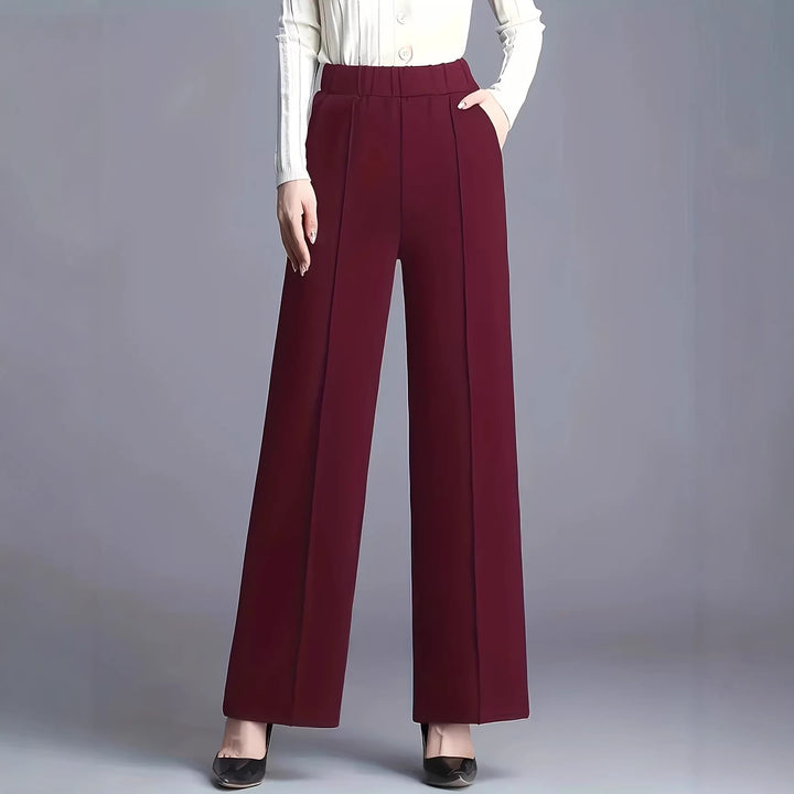 Women's Wide High-Waisted Trousers with Elegant Pleats Lisslune