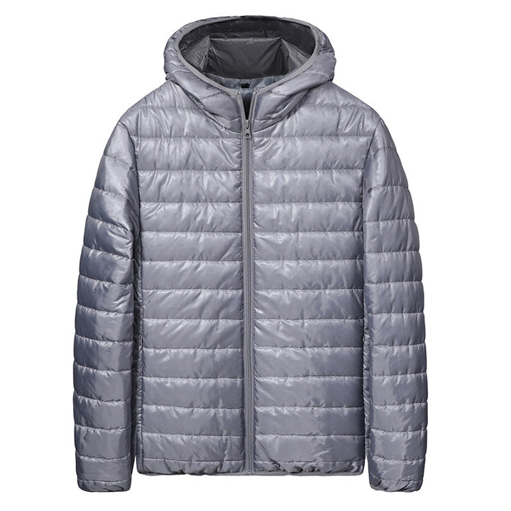 Men's lightweight quilted jacket with hood and water-repellent coating Lisslune