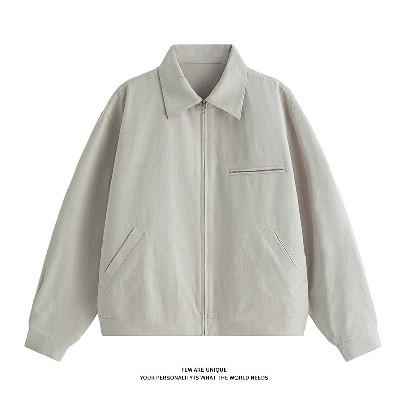 Men's casual transitional jacket with practical pockets and modern cut Lisslune