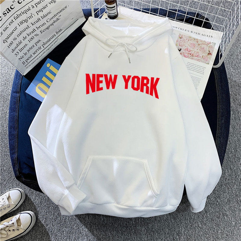 Women's hoodie with stylish New York design Lisslune