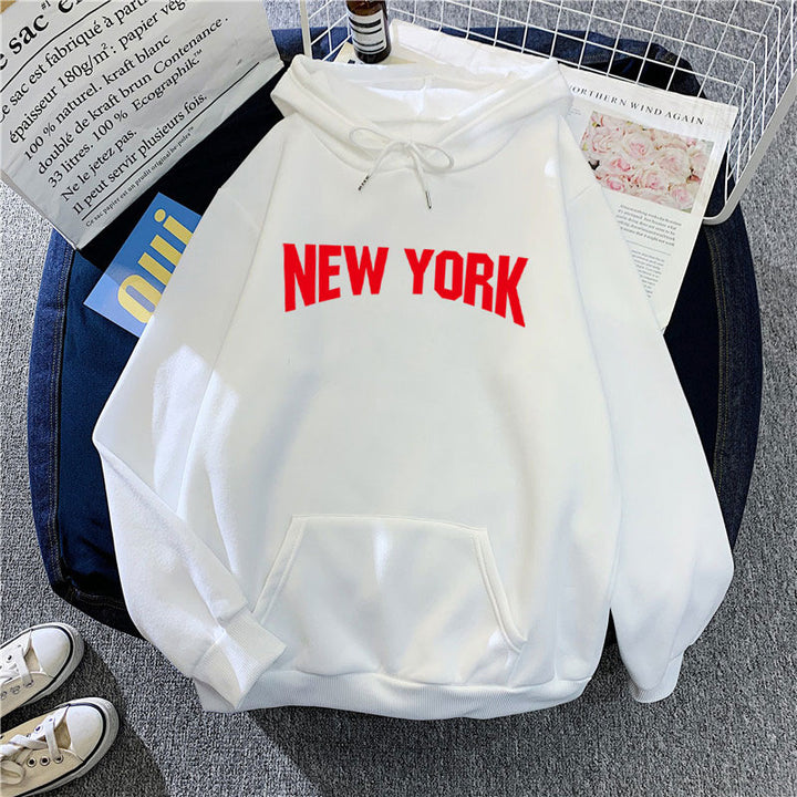 Women's hoodie with stylish New York design Lisslune