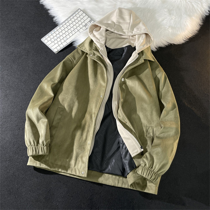 Men's Casual Transitional Jacket with Adjustable Hood Collar Lisslune