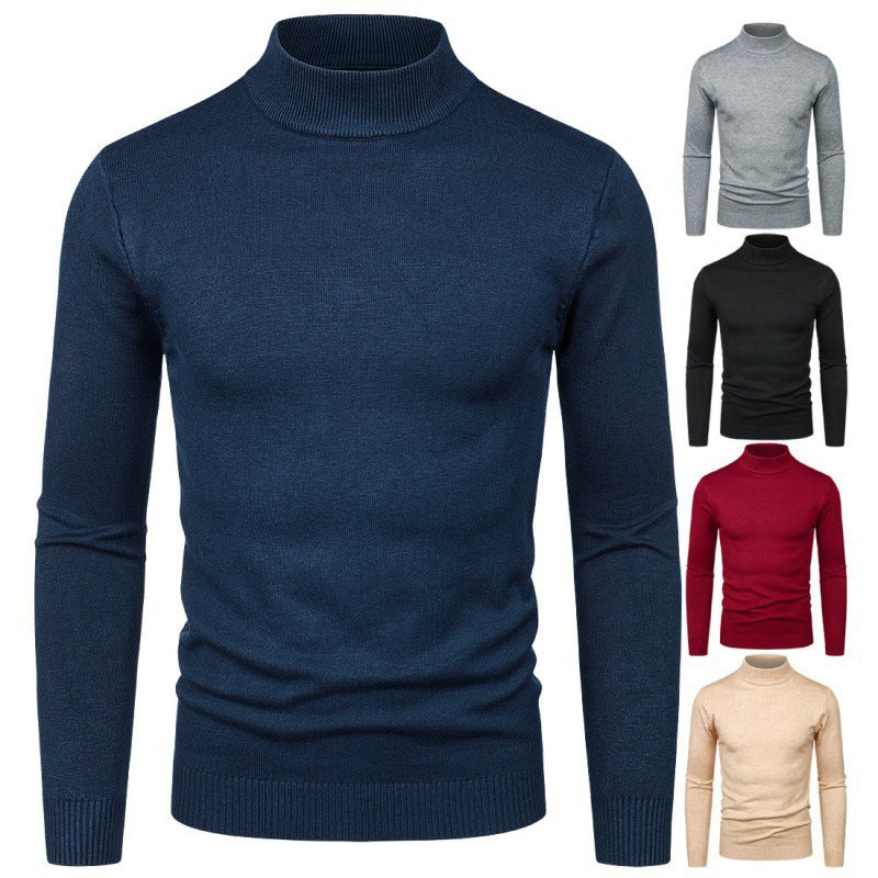 Men's elegant turtleneck sweater made of fine cotton blend Lisslune