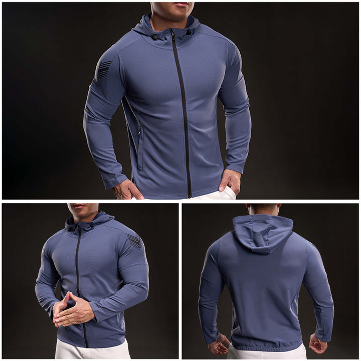 Men's Sports Jacket with Breathable Material and Reflective Details Lisslune
