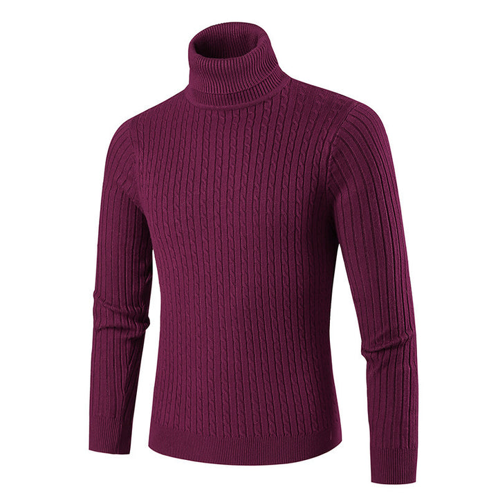 Men's stylish turtleneck sweater made of textured knit Lisslune