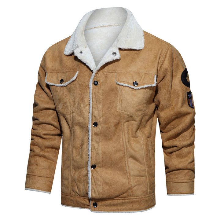 Men's Leather Jacket In Vintage Style with Warm Lining Lisslune