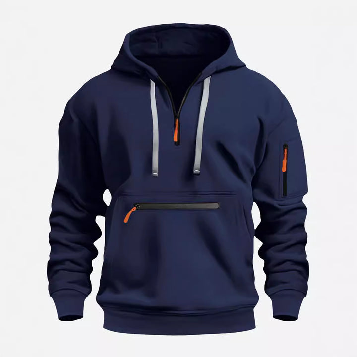 Men's stylish hoodie with practical zippered pockets Lisslune