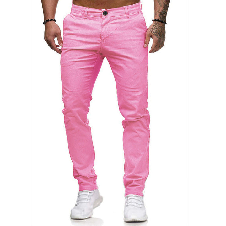 Men's Tailored Slim-Fit Chino Pants Lisslune